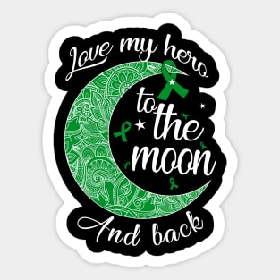 love gastroparesis hero to the moon Sticker